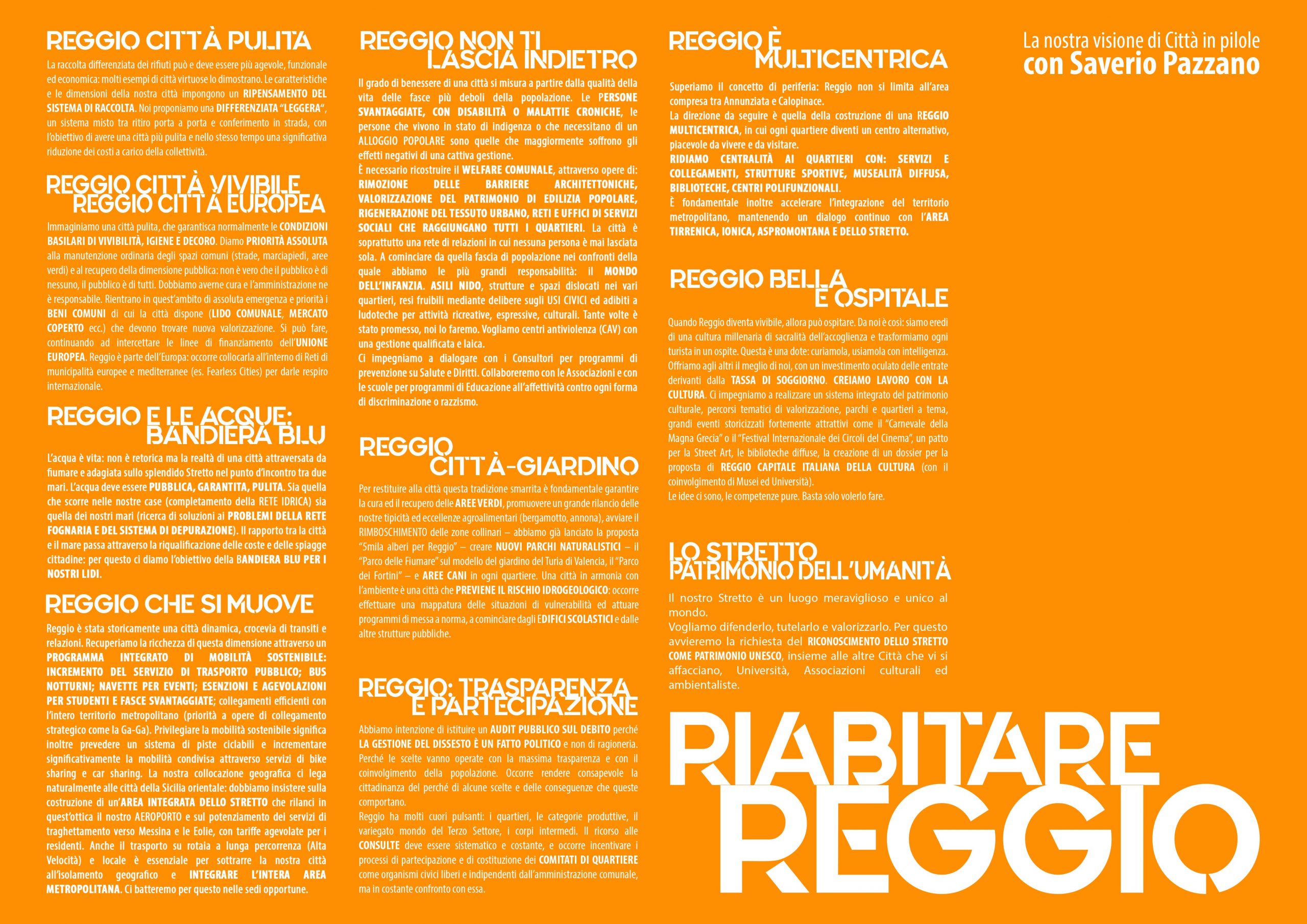 Pazzano presenta il programma per «riscrivere il futuro di Reggio»