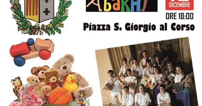 Piazza S. Giorgio al corso: musica e giocattoli per i bimbi meno fortunati