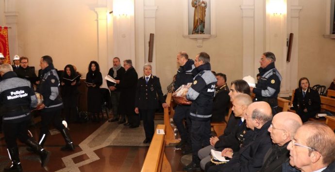 Morosini celebra la messa di San Sebastiano protettore della polizia municipale