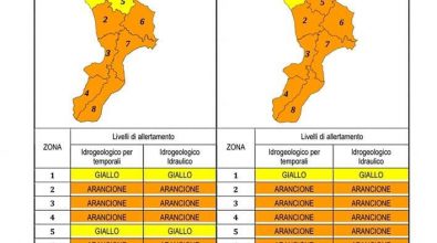Maltempo, a Reggio Calabria allerta arancione fino a domani sera. Piogge intense