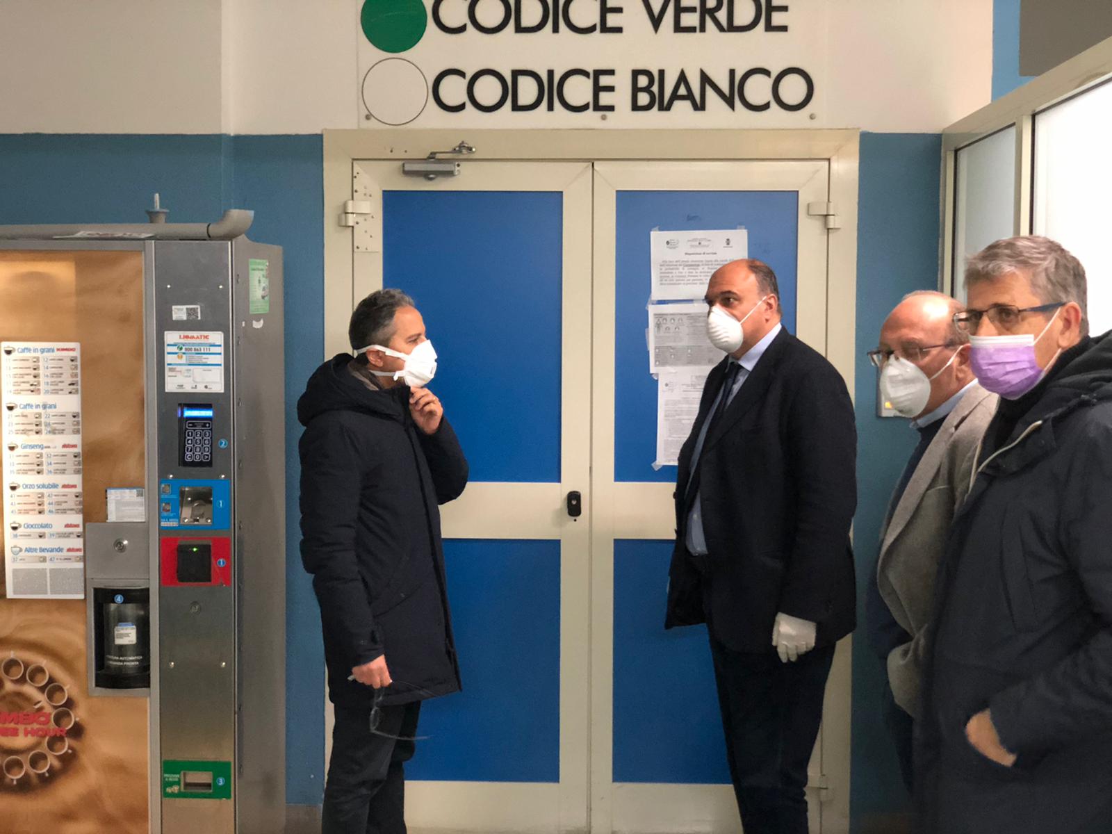 Coronavirus a Reggio Calabria. A Locri sopralluogo per la riorganizzazione dei reparti