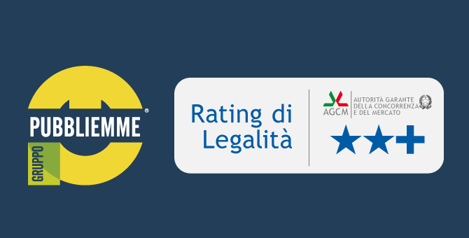 Gruppo Pubbliemme, Agcm certifica Rating di Legalità con punteggio altissimo