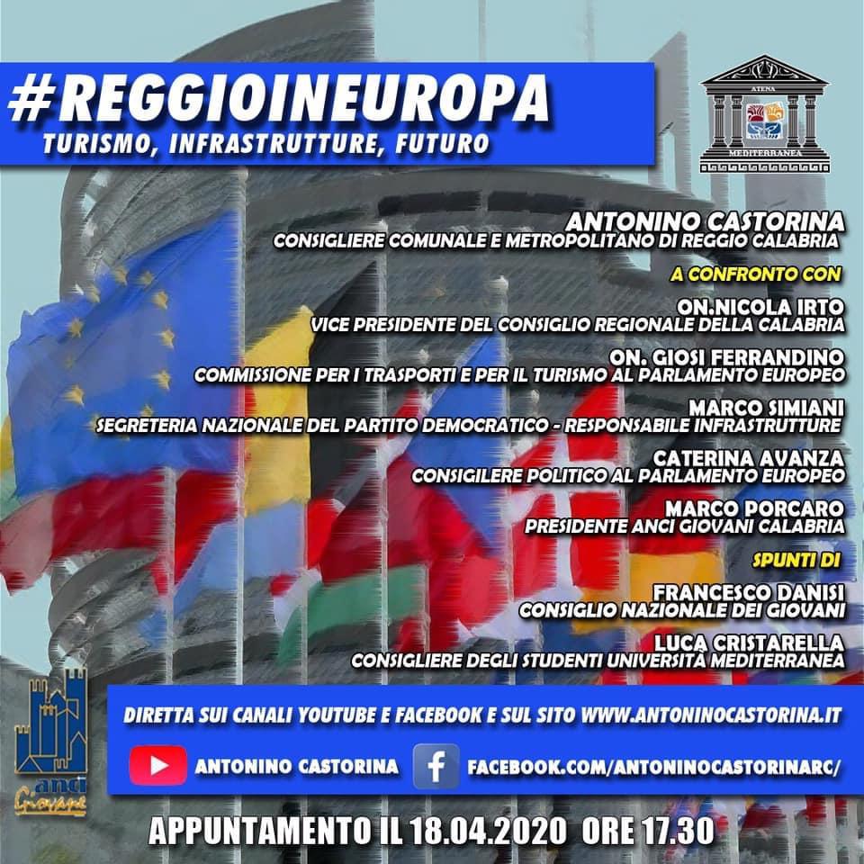 Reggio in Europa, virtual meeting di Anci giovani su turismo, infrastrutture e futuro