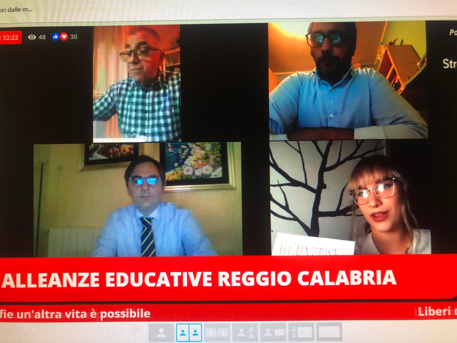Alleanze educative Reggio Calabria, secondo live meeting. Fare rete è un’alternativa alle mafie