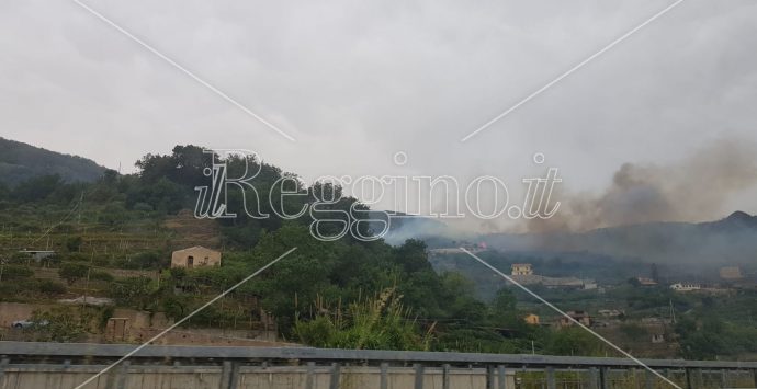 Paura a Scilla, vasto incendio minaccia le abitazioni