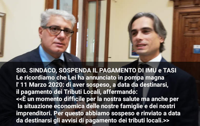 Reggio Calabria, Pizzimenti: «Il sindaco rinvii al 30 settembre i pagamenti di Imu e Tasi»