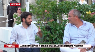 Elezioni a Reggio, De Magistris sostiene Pazzano: «Rappresenta la rottura con il vecchio sistema»