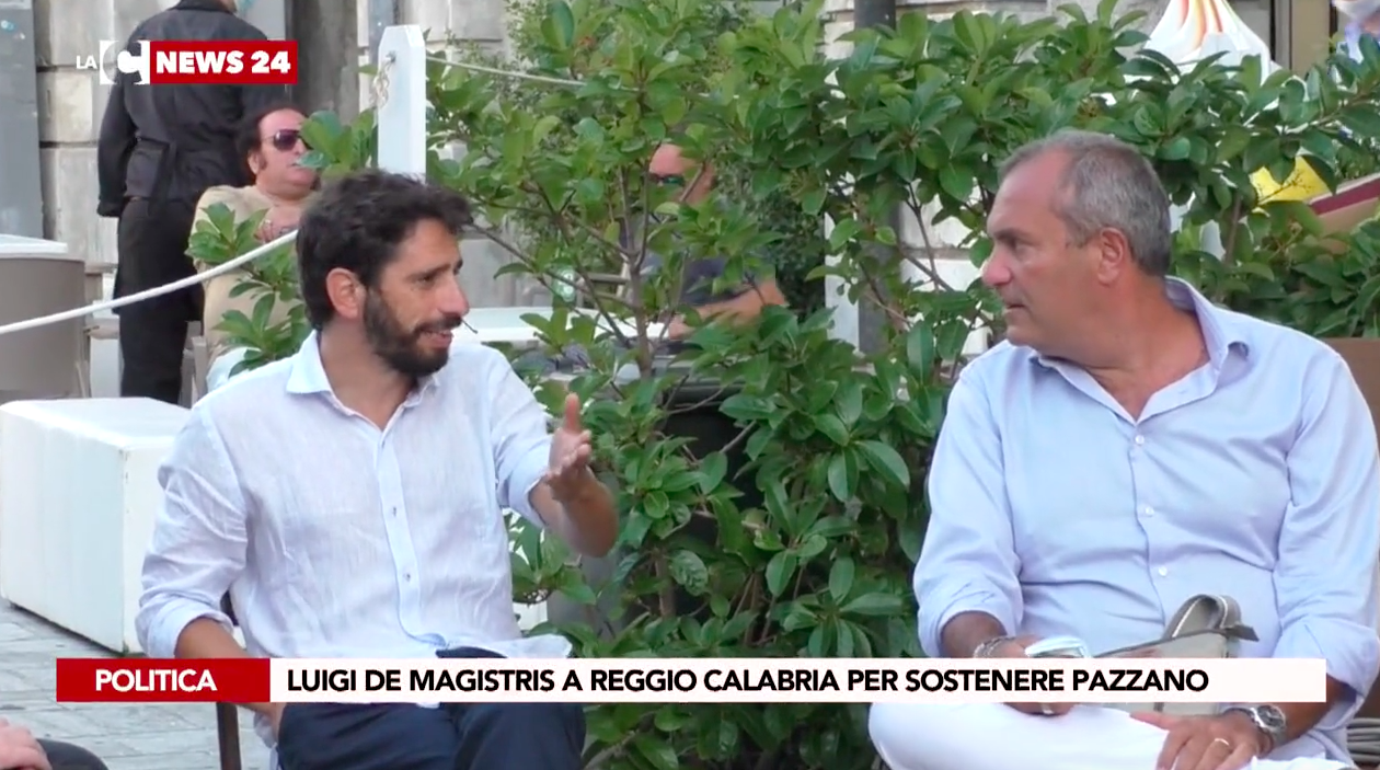 Elezioni a Reggio, De Magistris sostiene Pazzano: «Rappresenta la rottura con il vecchio sistema»