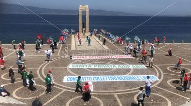 I lavoratori della sanità privata protestano in riva allo Stretto
