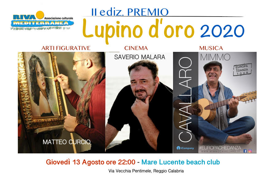 Musica e arte, il premio Lupino d’oro a Cavallaro, Curcio e Malara