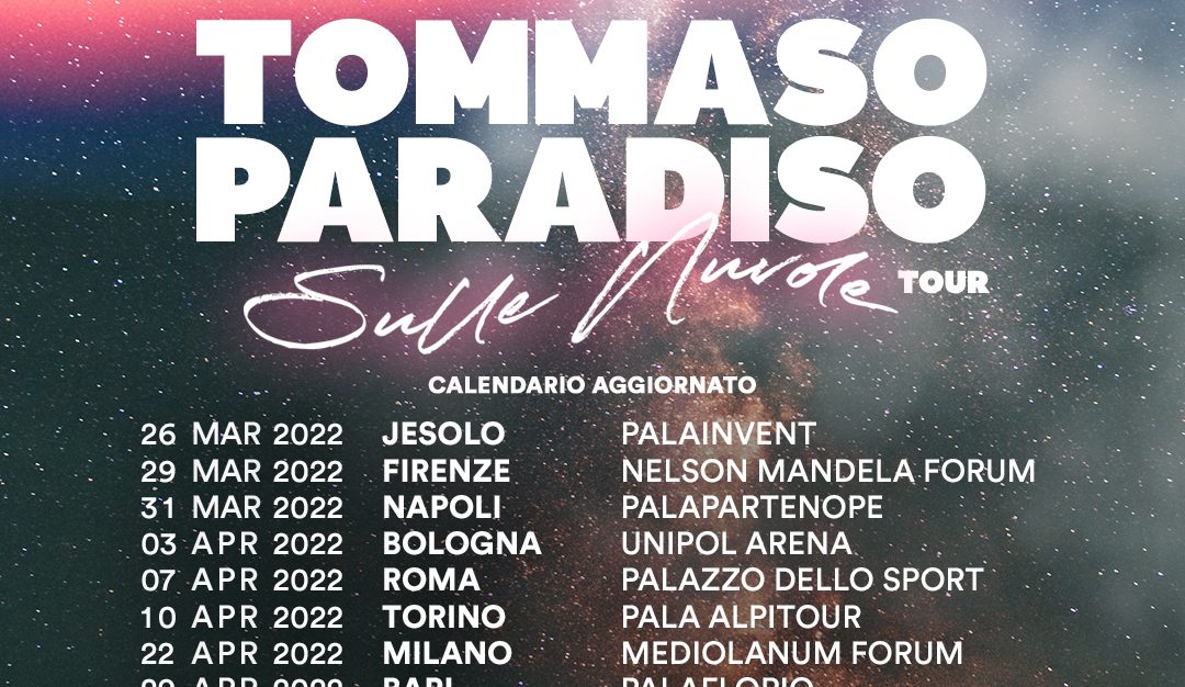 Slitta al 7 maggio 2022 il concerto di Tommaso Paradiso al PalaCalafiore di Reggio Calabria