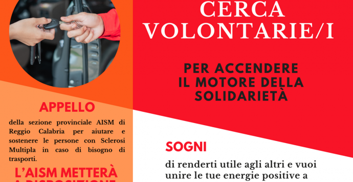 L’Aism di Reggio Calabria cerca volontari «per accendere il motore della solidarietà»
