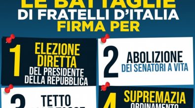 A Polistena la raccolta firme per le 4 proposte di legge presentate da Fratelli d’Italia