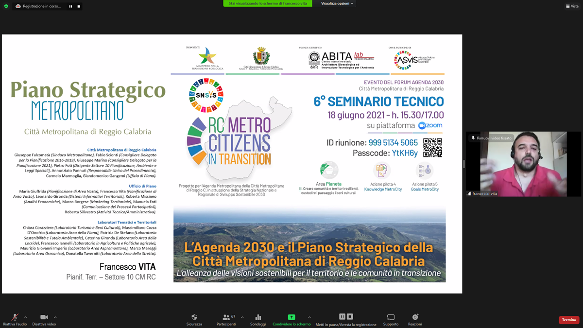 “RC Metro Citizens in Transition”, verso la progettazione dell’Agenda 2030 metropolitana e il Piano strategico