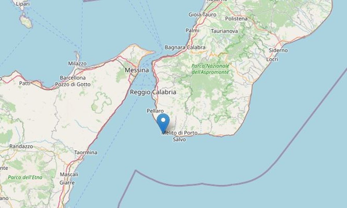 Scossa di terremoto nello Stretto davanti alle coste reggine