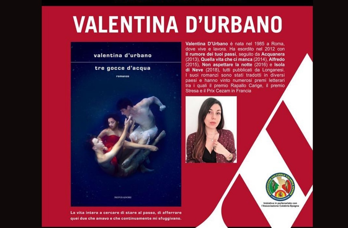 Libri, presentazione di “Tre gocce d’acqua”: l’ultimo romanzo di Valentina D’Urbano