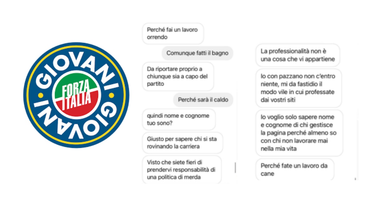 Forza Italia Giovani denuncia: «Nostro account tempestato di offese e minacce»