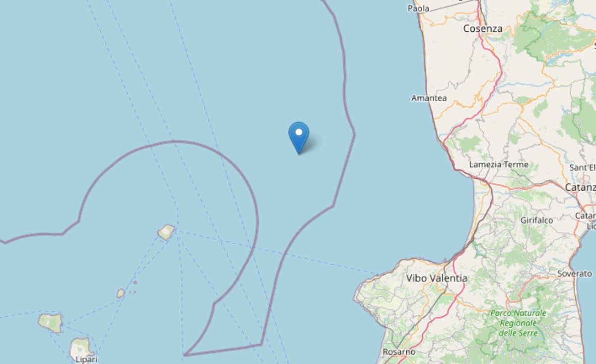 Terremoto di magnitudo 4.4 nel mar Tirreno. Sisma avvertito fino a Polistena LIVE