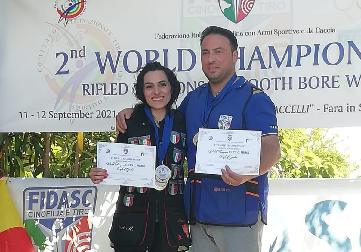 Tiro a palla combinato a 50 metri, i reggini Filippo e Monica Neri sono campioni del mondo