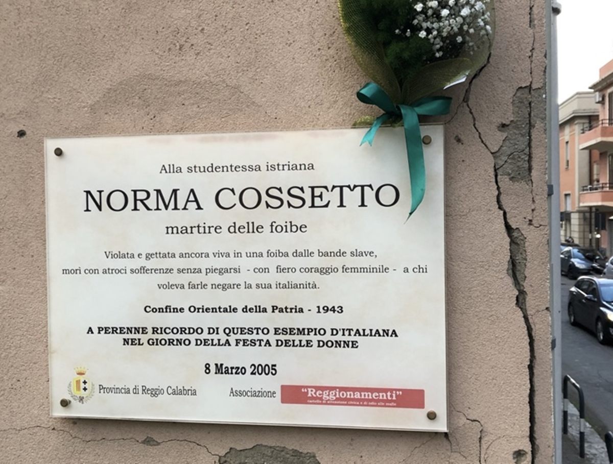 Area Griso Laboccetta, La Monica: «La targa di Norma Cossetto torni al suo posto»