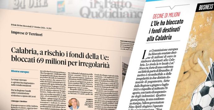 Blocco dei fondi europei destinati alla Calabria: lo scoop di LaC News24 diventa un caso nazionale