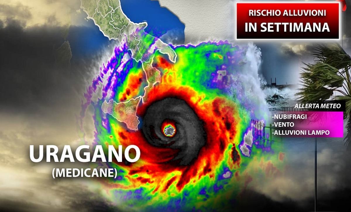 Maltempo, si alza il livello di allerta in Calabria: il ciclone si rafforza e diventa uragano