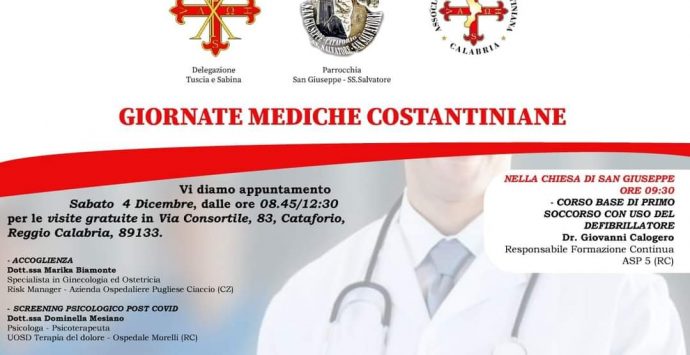 Al via le “Giornate mediche costantiniane”, controlli medici e screening gratuiti