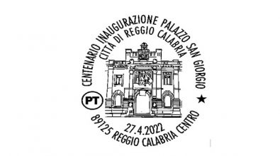 Reggio, da Poste annullo filatelico per i 100 anni di Palazzo San Giorgio