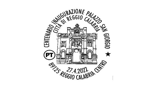 Reggio, da Poste annullo filatelico per i 100 anni di Palazzo San Giorgio