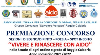 Reggio, martedì la cerimonia di premiazione del concorso “Vivere e rinascere con Aido”