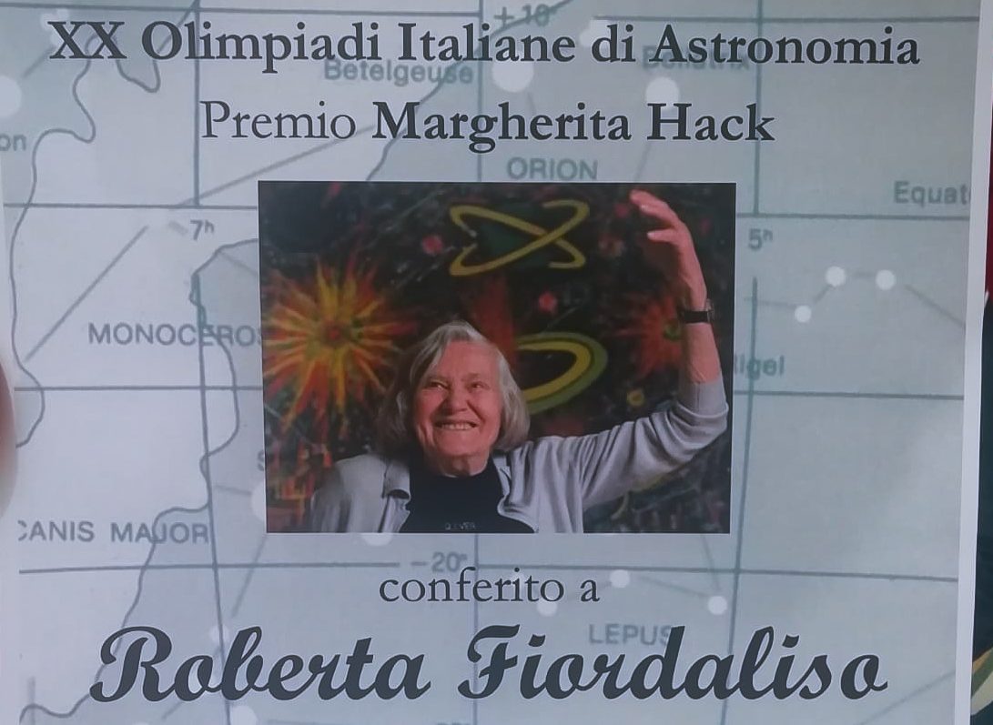 La reggina Roberta Fiordaliso vincitrice categoria Junior 1 delle Olimpiadi di Astronomia
