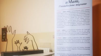 Taurianova, l’installazione migrante “uMani” esposta al Polo sociale integrato