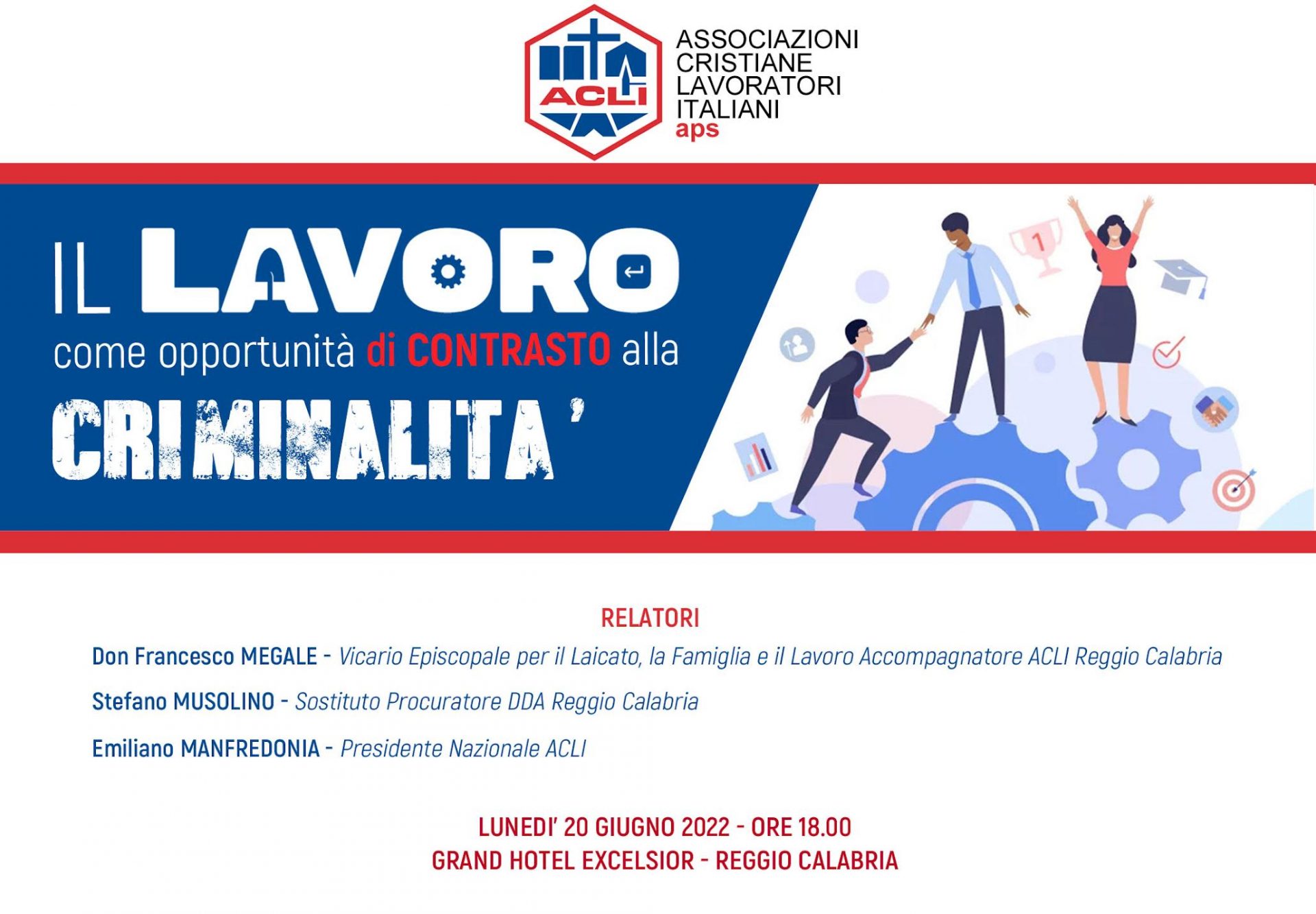 Reggio, domani il convegno dell’Acli sui temi del lavoro