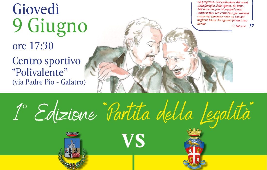 Galatro, la partita della legalità per onorare la memoria di Falcone e Borsellino