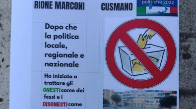 Reggio, al rione Marconi i manifesti con l’annuncio: «I residenti non andranno a votare»
