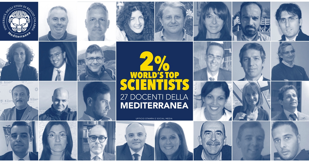 “Top 2% Scientists of the world 2021”, si consolida la presenza della “Mediterranea”