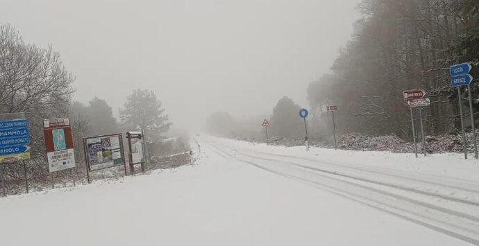 Neve in Calabria, nel reggino imbiancata anche Canolo – FOTO