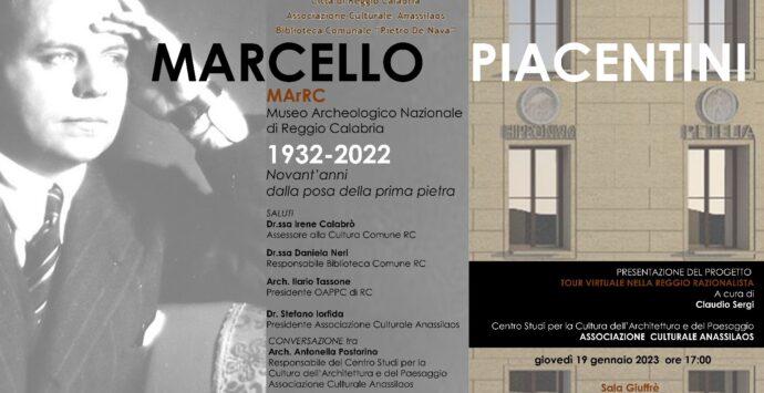Reggio, Anassilaos promuove incontro su Marcello Piacentini