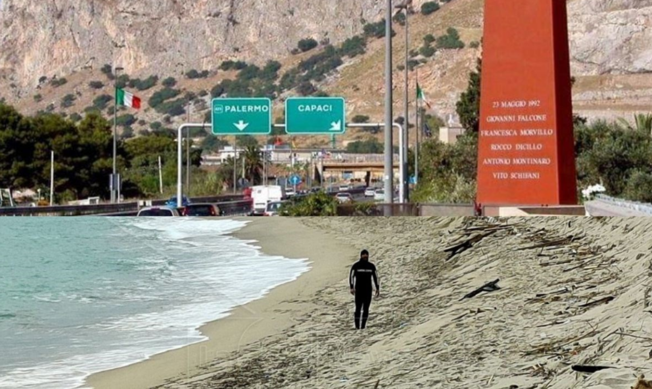 Memoria e umanità, Gruppo Diemmecom-Pubbliemme: una stele sulla spiaggia di Cutro come a Capaci