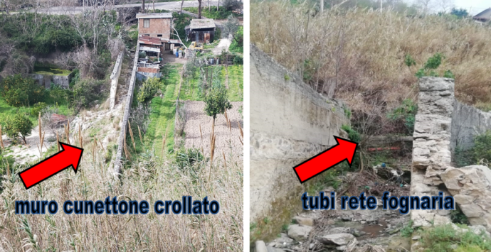 Reggio, liquami nel vallone Fischia: «Grave rischio idrogeologico»
