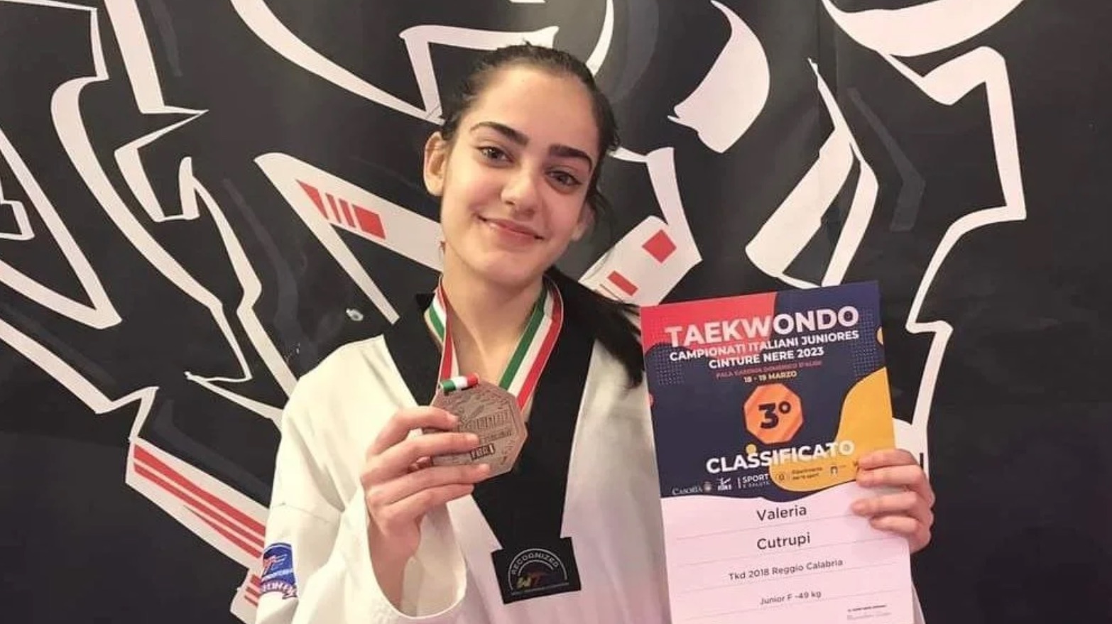Taekwondo, la reggina Valeria Cutrupi terza ai campionati italiani juniores