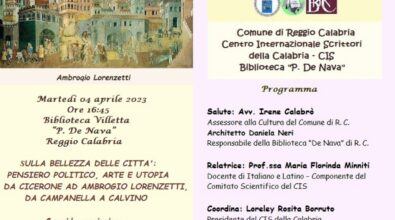 Reggio, domani nuovo appuntamento con il Centro internazionale scrittori