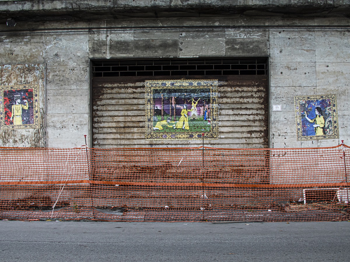 Reggio, sui muri dell’abbandonato Supercinema le opere di Lbs