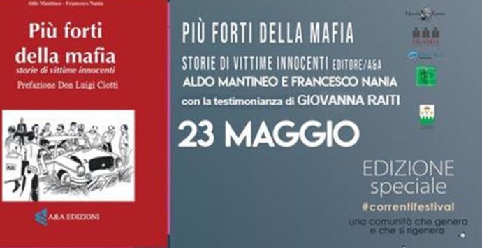 Villa San Giovanni, a “Correnti Festival” la presentazione del libro “Più forti della mafia”