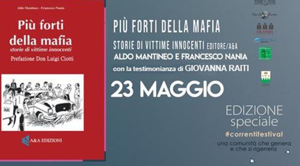 Villa San Giovanni, a “Correnti Festival” la presentazione del libro “Più forti della mafia”