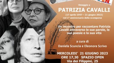 Reggio, omaggio a Patrizia Cavalli nel primo anniversario della sua scomparsa