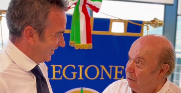 Lino Banfi va da Occhiuto: «Per la Calabria serve un film o una serie» – VIDEO