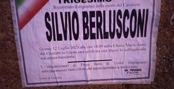 A Caulonia una messa in ricordo di Silvio Berlusconi