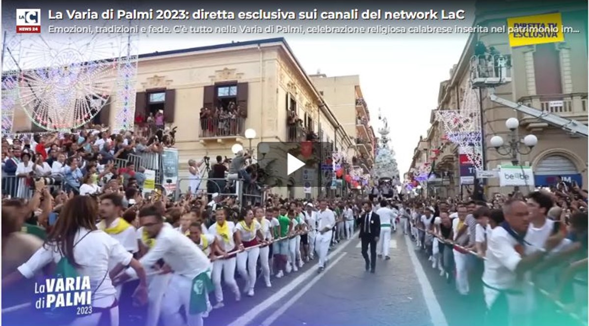 Varia di Palmi, domenica diretta in esclusiva su LaC Tv per la festa Patrimonio dell’Unesco