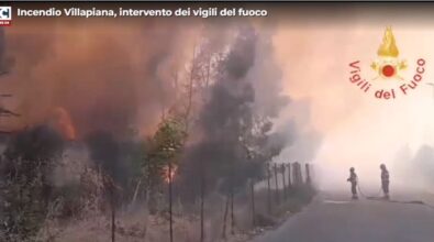 Incendio a Villapiana, evacuate 15 famiglie